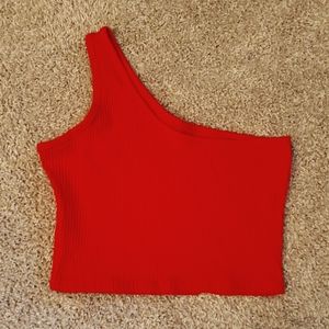 One shoulder crop top